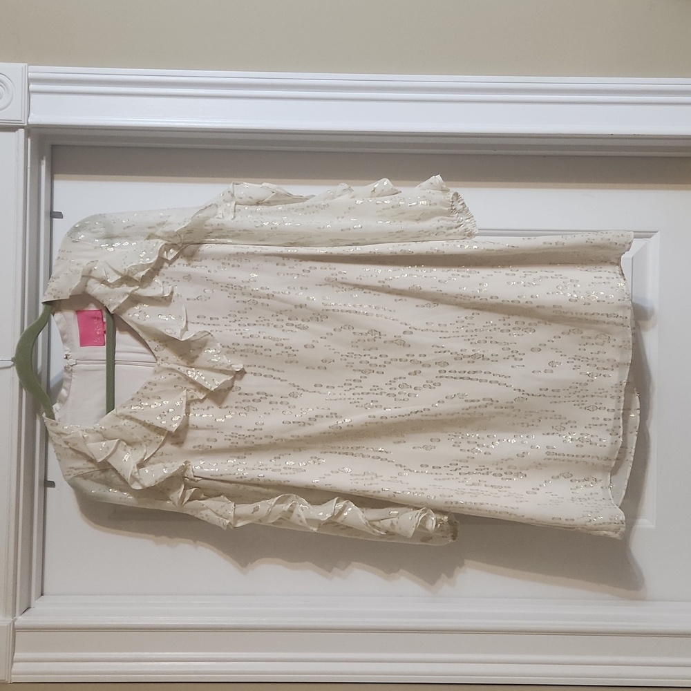 NWT Lilly Pulitzer off white and gold dress
